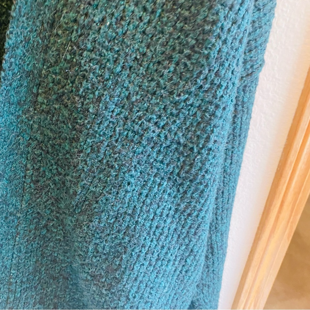John & Jenn Manon Waffle Knit Cardigan Green Med / Large - Picture 5 of 6